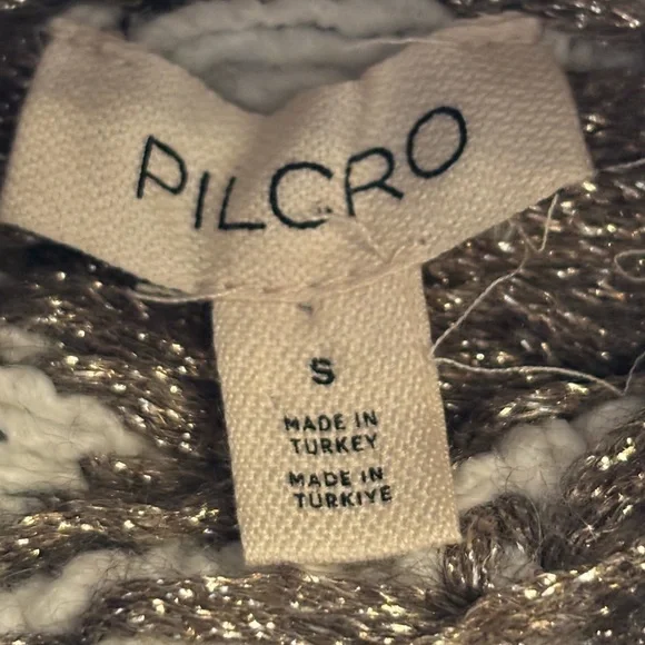 Pilcro For Anthropologie Ribbed Turtleneck Fair Isle Sweater Size Small - Picture 5 of 12